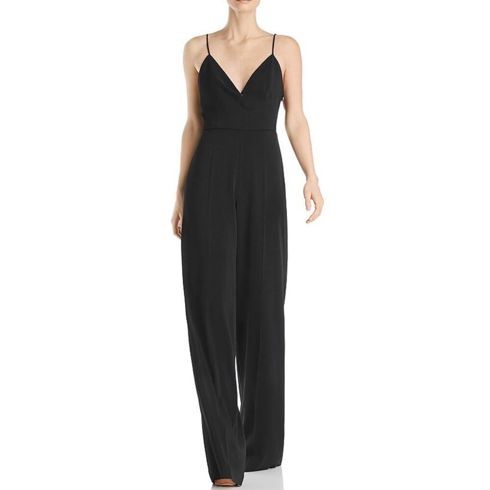 Jay Godfrey Black Wide Leg Jumpsuit Size 8